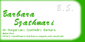barbara szathmari business card