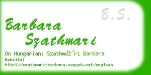 barbara szathmari business card